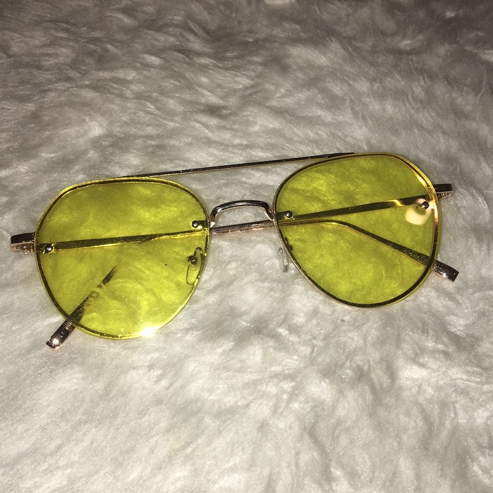 Retro Yellow Tinted Glasses